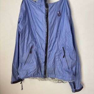 Isis Purple and Cream Star-Patterned Rain Jacket